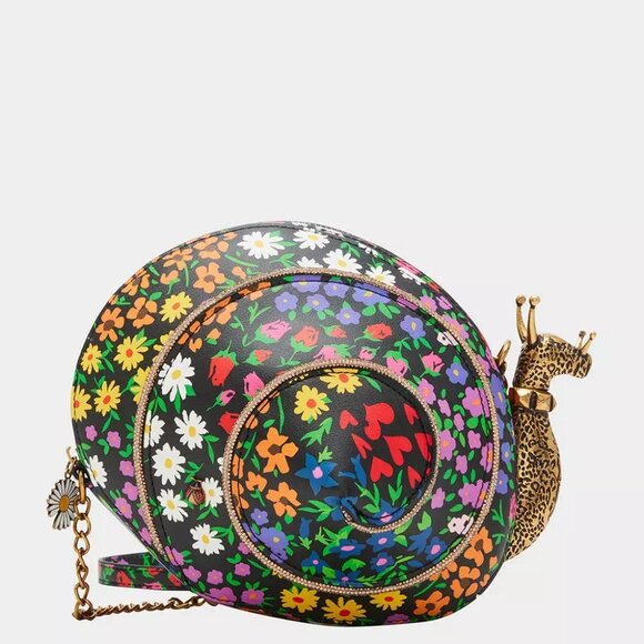 Betsey Johnson Kitsch Snailed It Secret Garden Floral Crossbody Bag NWT - Picture 4 of 11